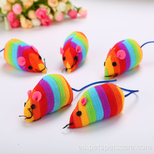 Juguete para mascota de juguete de gato de color rainbow al por mayor